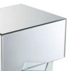 Royal Hampton and Glass End Table with Unique Geometrical Base Design, Silver - 2 of 4