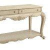 Royal Hampton Style Wooden Sofa Table with Two Drawers and One Open Shelf, White - 3 of 4
