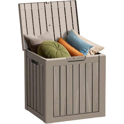 Acoinel Waterproof Deck Box for Outdoor Storage, Light Brown