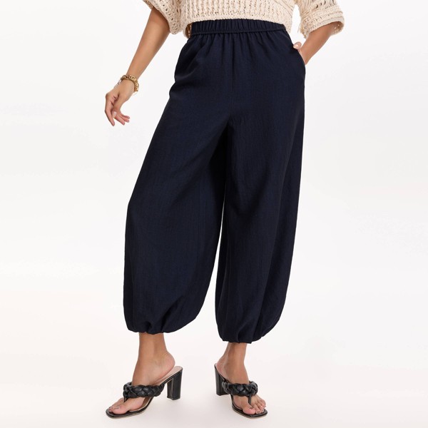 Pantalones globo relajados de tobillo para mujer - A New Day™ azul oscuro 6