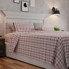 Color Sense 100% Cotton Percale Weave Double Brushed and Extra Warm Flannel Sheet Set - 4 of 4