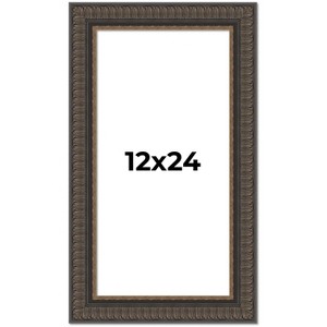 PosterPalooza | Panoramic Museum Brown Picture Frame - UV Acrylic, Foam Board Backing, Hanging Hardware - 1 of 4