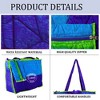 LA LEELA Women's Summer Water Resistant Pool Tote Bag with Matching Beachwear Holiday Sarong Wrap One Size Camouflage Blue - 4 of 4