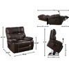 NicBex Bonded Leather Lift Recliner Chair for Elderly,Massage Chairs with 8-Point Massage and Lumbar Heating,Reclining Chairs for Living Room - 3 of 4