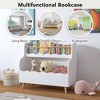 BABYYER Kids Bookshelf, 2-Tier Wooden Open Bookcase with Rod Shelf, Wavy Edge Design for Bedroom, Playroom and Nursery - 2 of 4