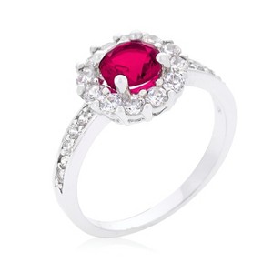 Slickblue Women’s Birthstone Engagement Ring, .88 Ct Round Cut Cubic Zirconia in 6 Colors, Sizes 5-10 - 1 of 4