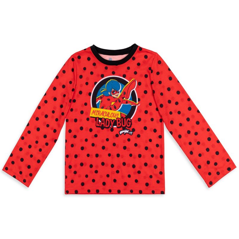 Miraculous Ladybug Girls Pajama Shirt Pants and Matching Doll Outfits 4 Piece Set Little Kid to Big Kid , 3 of 9