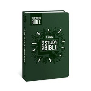 The NIV Action Study Bible, Leathersoft, Forest, Full Color - (Action Bible) by  David C Cook (Leather Bound) - 1 of 1
