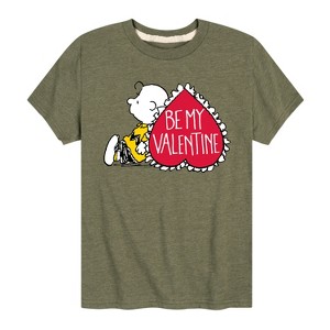 Boys' - Peanuts - Be My Valentine Short Sleeve Graphic T-Shirt - 1 of 4