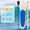 Costway 11' Inflatable Stand Up Paddle Board whth Accessories Paddle Hand Pump Repair Kit, Blue/Gray/Yellow/Dark Blue/Turquoise - 3 of 4