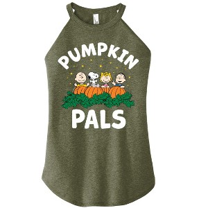 Women's - Peanuts - Pumpkin Pals Graphic High Neck Tank - 1 of 4