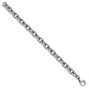 Black Bow Jewelry Men's 8.5mm Stainless Steel Oval Cable Chain Bracelet, 8.75 Inch - 2 of 4