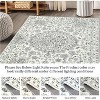 Vintage Distressed Medallion Rug, Washable, Non-Slip Boho Floral Carpet for Living Room, Bedroom, Dining Room - 4 of 4