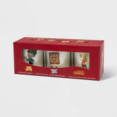 Photo 1 of 3pk Lucky Charms, Cinnamon Toast Crunch, and Honey Nut Cheerios Candles Gift Set - General Mills