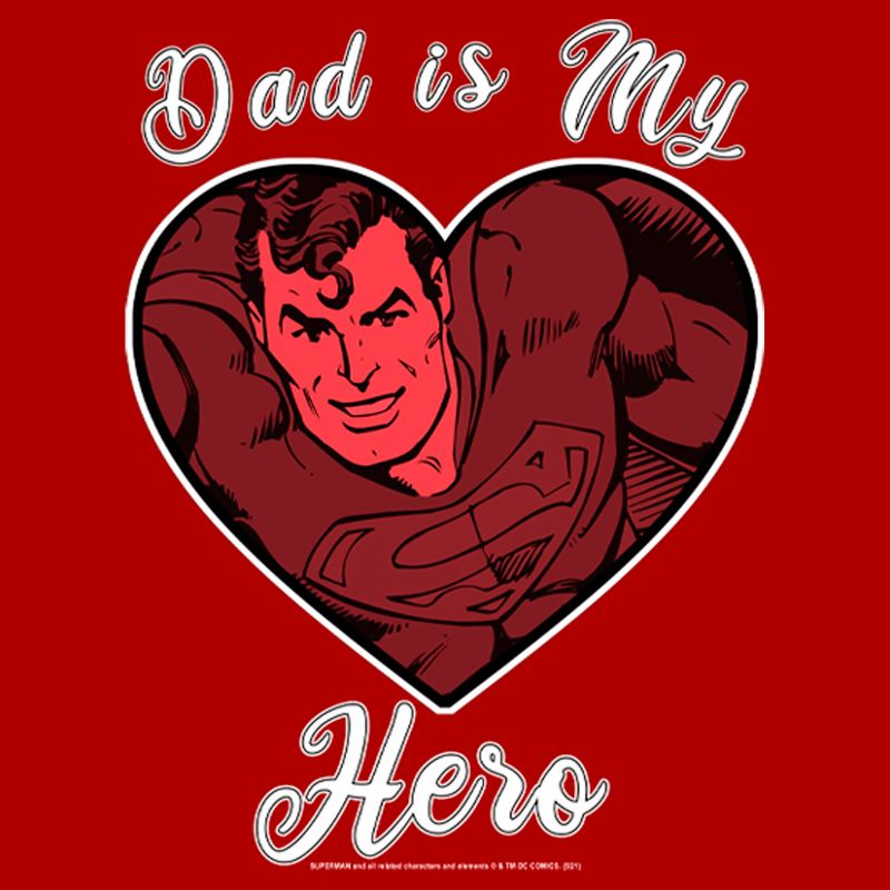 Men's Superman Valentine's Day Dad is My Hero T-Shirt, 2 of 6