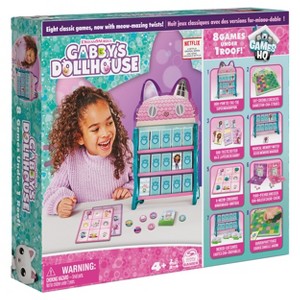 Spin Master Games Gabby’s Dollhouse, Games HQ Checkers Tic Tac Toe Memory Match Go Fish Bingo Cards Board Games Toy Gift Netflix Party Supplies - 1 of 4