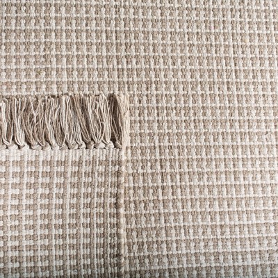 Ivory & Grey Cotton Handwoven 2'3" x 12' Montauk Runner Rug