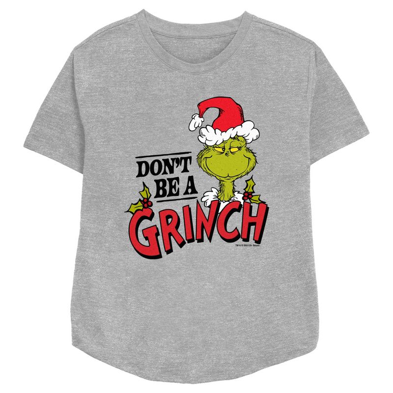 Women's Dr. Seuss Christmas Don't Be a Grinch T-Shirt, 1 of 4