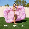 Jasonwell 4-in-1 Inflatable Tanning Pool Lounger, 70"x46" Float with Pillow, Sunbathing Bed Raft for Adults, Blushing Pink, Large - 4 of 4