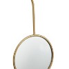 Modern Metal Wall Mirror Gold - CosmoLiving by Cosmopolitan: Round, Wood Frame, Includes Mounting Hardware - 4 of 4