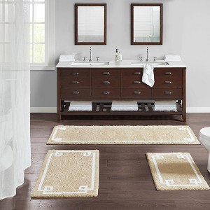 Hotel Collection Style Luxury Tufted Indoor Cotton Bath Rug, Heavyweight Fabric Cloud-Like Bath Rug for Year Round Use - 1 of 4