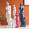 NotArt Nordic Modern White Female David Resin Sculpture - Elegant Art Ornament for Living Room, - 3 of 4