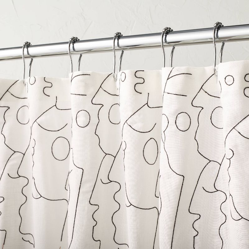 In This Together Shower Curtain White - Opalhouse&#8482; designed with Jungalow&#8482;, 4 of 6