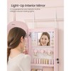Jewelry Cabinet, LED Accessory Organizer with Mirror, Lockable 3.9 x 16.5 x 42.5 Inches - 3 of 4