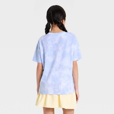 Детские футболки Scavenger Hunt Girls' Scavenger Hunt Botanical Sanctuary Short Sleeve Washed Oversized Graphic T-Shirt - Light Blue M — фото 3