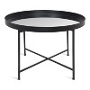 Kate and Laurel Celia Round Metal Coffee Table, 28.25x28.25x19, Black - 3 of 4