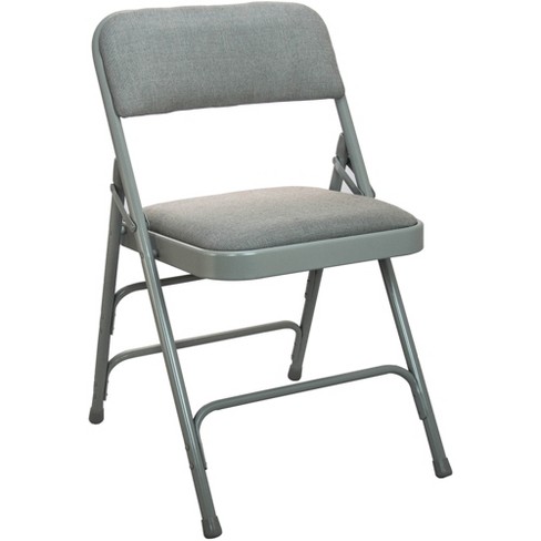 Emma And Oliver 2 pack Padded Metal Folding Chair Fabric Seat