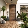 LuxenHome 35" H Gray Resin Meditating Buddha Outdoor Water Fountain with LED Light - 3 of 4
