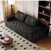 Modern  Velvet Corduroy Sofa, Deep Seat Soft Lounge Couch, Wide Armrest Textured Fabric Sofas for Living Room - 3 of 4