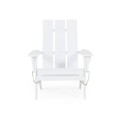 Zuma Outdoor Acacia Wood Foldable Adirondack Chair White - Christopher ...