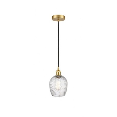 Salina - 1 Light Cord Hung Mini Pendant In Industrial Style-9.75 Inches Tall and 5 Inches Wide