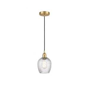 Salina - 1 Light Cord Hung Mini Pendant In Industrial Style-9.75 Inches Tall and 5 Inches Wide - 1 of 1