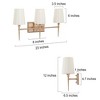 LNC Trend Gold and White Fabric Transitonal Wall Lights,1 Light/2 Light/ 3 Light/4 Light - 3 of 4