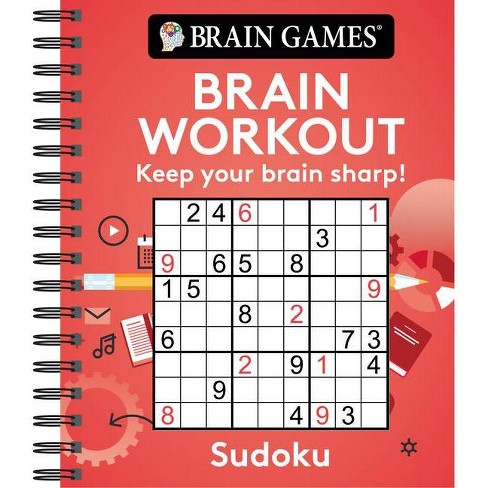 Brain Games Brain Workout Sudoku Spiral Bound Target