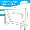 NAYSAYE 6'X4' Soccer Goal for Backyard Kids Portable Soccer Net Weather Resistance Soccer Field Equipment for Training, White, 71.65"*47.24"*31.5" - 3 of 4