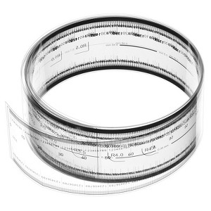 Unique Bargains PET Plastic Folding Film Flexible Ruler with R Angle and Width Lines - 1 of 4