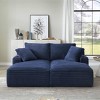 Aukfa 71"Modern Corduroy Double Chaise Lounge Sofa with 2-Pillows,No Assembly Required with Cup Holders - 2 of 4