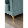 VASIP  Modern L-Shaped Sectional Sofa - Turquoise Upholstered Fabric, Plush Leisure Design for Minimalist Living Room - 4 of 4