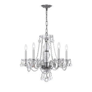 Crystorama Lighting Traditional Crystal 5 - Light Chandelier in  Polished Chrome - 1 of 2