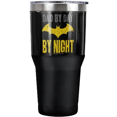 Batman Dad By Day Steel Tumbler 30oz Coffee Travel Mug