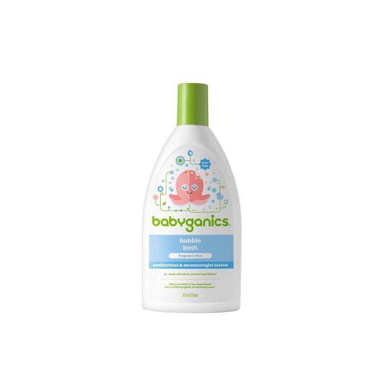 Babyganics Bubble Bath Fragrance Free - 20 fl oz Packaging May Vary, 1 of 8