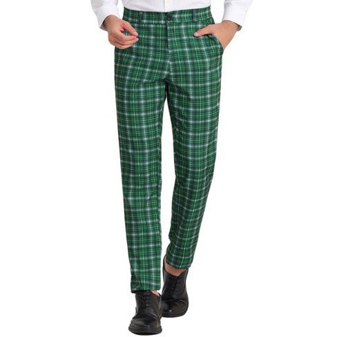 Mens plaid deals dress pants