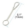 Unique Bargains Carabiner Hook Stretchy Coil Keychain Strap Rope 5.1" Beige - 2 of 4