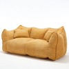 NicBex Chenille Bean Bag Chair with High-Resilience Foam and 2 Seats,Lazy Sofa Chair with Handle Design and Armrest,Lounge Chair for Living Room - 2 of 4