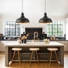 Dewdrop Industrial Pendant Light 1-Light Black and Gold Iron Shade Adjustable Hanging Lamp ETL Kitchen Dining Room - 4 of 4