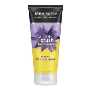 John Frieda Violet Crush for Blondes Toning Mask, Deep Conditioning Treatment and Hair Mask Purple - 6 fl oz - 1 of 4